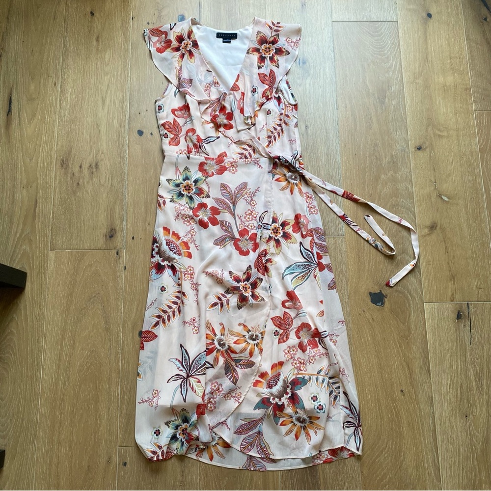 Sanctuary Jolynn Wrap Floral-Print Dress Size 6